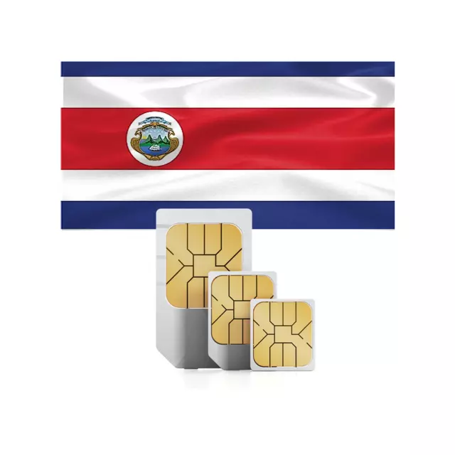 SIM Karte für Costa Rica / 8 GB - 12 GB für 1 Monat