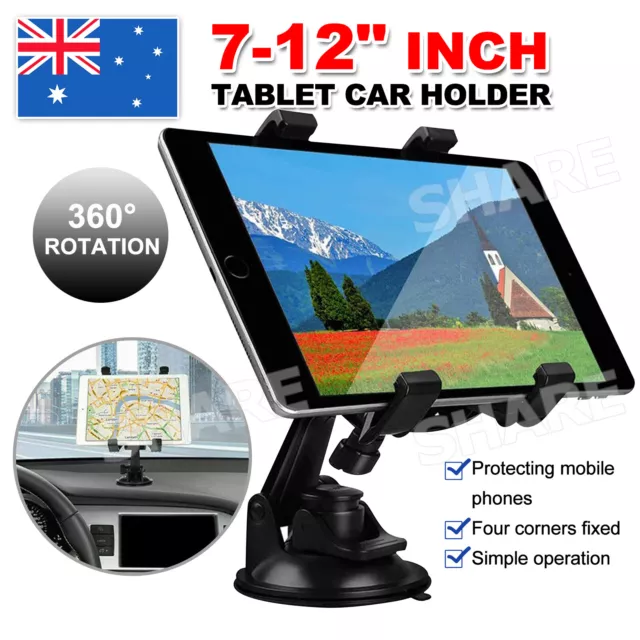 Car Windscreen Suction Mount Holder For iPad Mini Pro Samsung Tablet PC 7-12"