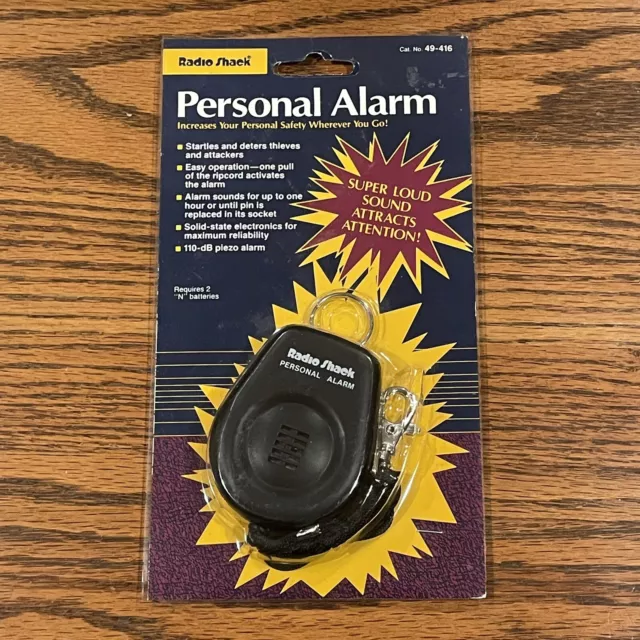 NOS RADIO SHACK Personal Alarm 110dB Piezo Super Loud Sound Sealed New