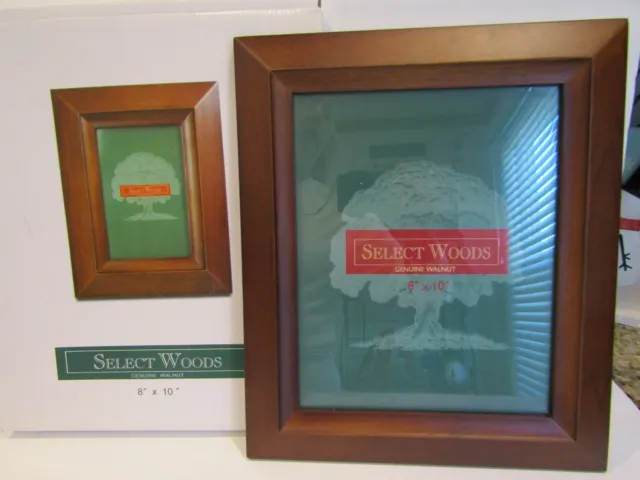 SELECT WOODS Genuine Walnut 8" X 10" Wood Picture Frame #X-1046