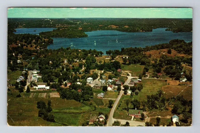 Arden Ontario Canada Aerial Town View Big Clear Lake c1965 Vintage Postcard