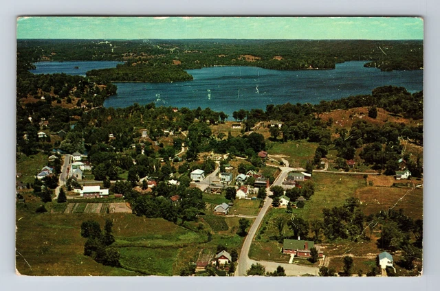 Arden Ontario Canada Aerial Town View Big Clear Lake c1965 Vintage Postcard