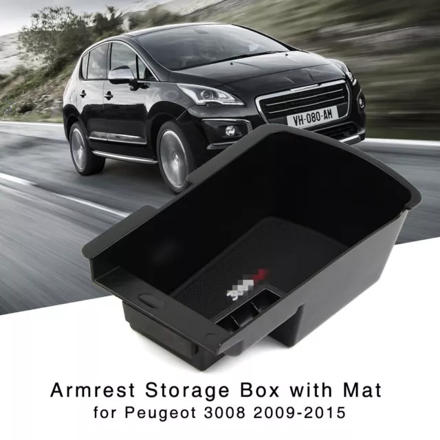 Auto Armlehne Aufbewahrungsbox für Peugeot 3008 2009-2015 Mittelkonsole Tablett