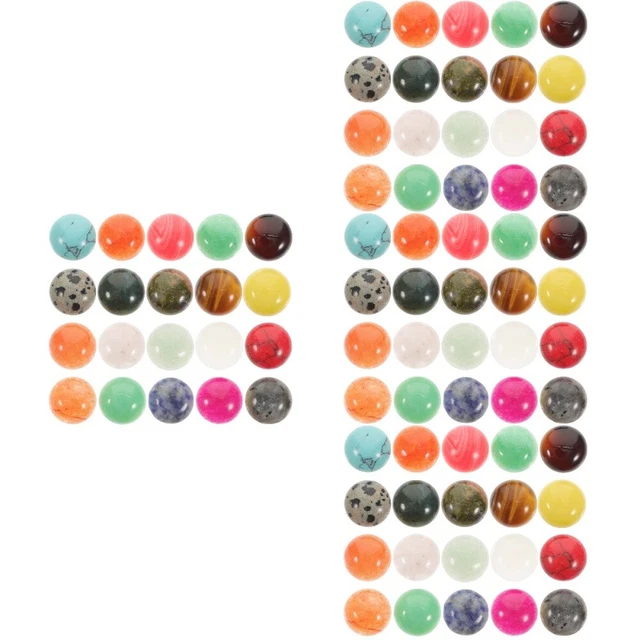 80 piezas Cabujones de espalda plana naturales Cuentas Cabujones Cuentas de piedra para joyería