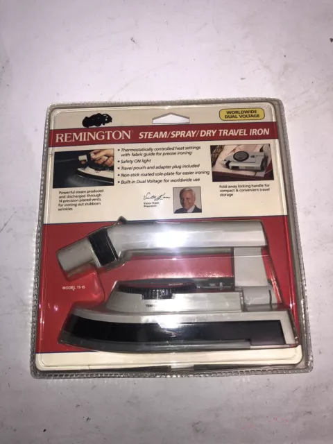 Remington Steam Spray/Dry Travel Iron TI-9 Worldwide Dual Voltage NOS NEW