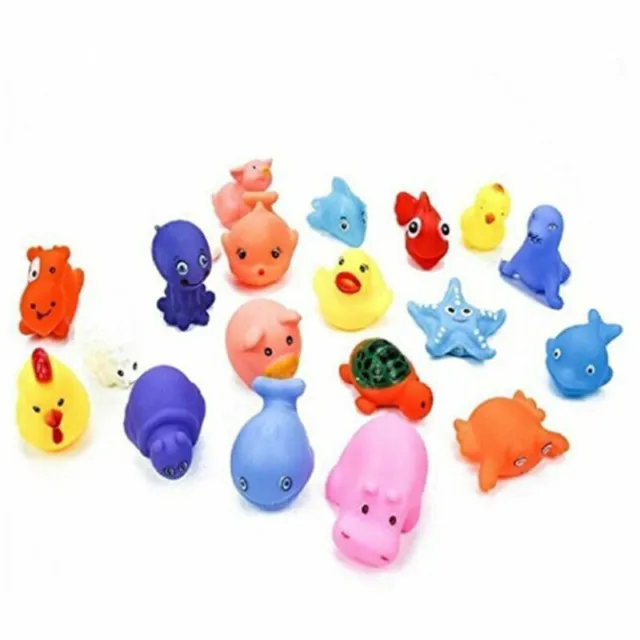 Animals 10    Rubber  Different  Baby Swimming Toys for Wash Squeeze