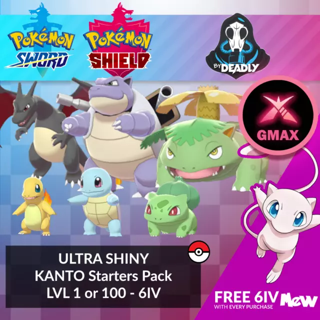 Ultra SHINY 6IV BULBASAUR / Pokemon Sword and Shield / Kanto 