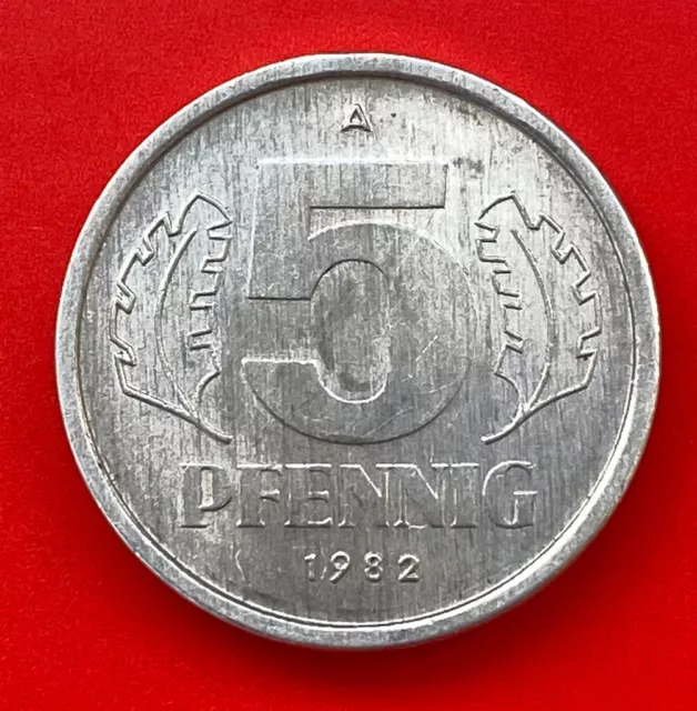 Ddr 1982 5 Pfennig  Matt - Jäger 1509 - Erhaltung Rar ! 3