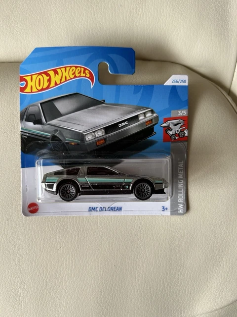 Hot Wheels DMC DeLorean Treasure Hunt - HW Rolling Metal Series 3/5, #236/250 (1:64 Scale) - View #4