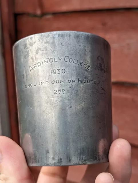 ARDINGLY COLLEGE 1930 Long Jump Junior House 2ND Antique Mappin & Webb EPBM Cup