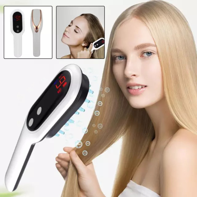 Electric Vibration Massage Comb Hair Scalp Stimulus Hair Growth Massager Brush