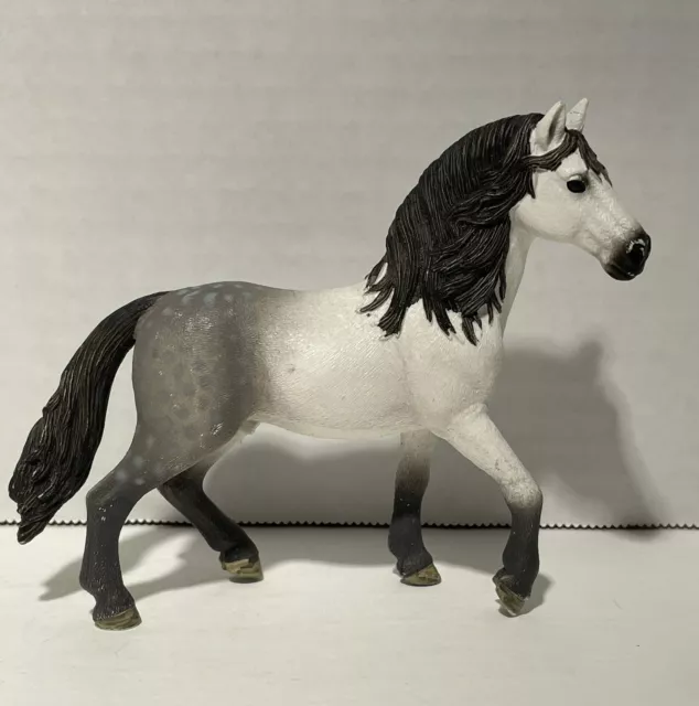 Schleich Dapple Gray ANDALUSIAN STALLION 2016 Retired Horse Animal Figure 13821