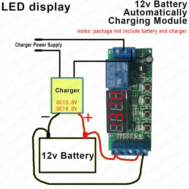 Automatic Battery Charger Protection Controller Charging Module Board Switch 30A 2