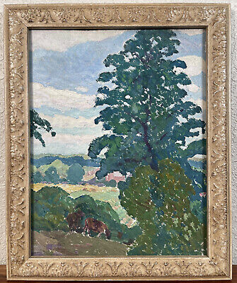 Early 20th Century Oil Landscape Painting Aft. Birger Sandzen Impressionist