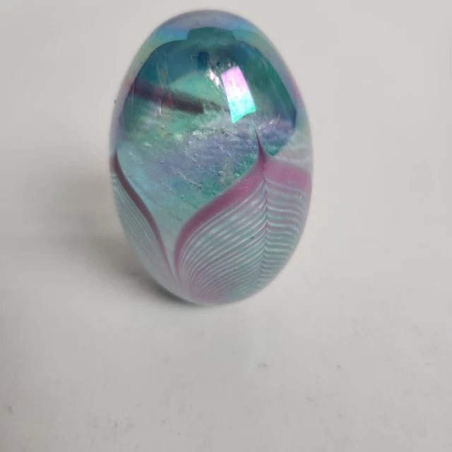 Murano Glass Paperweight Egg Shaped - View #6