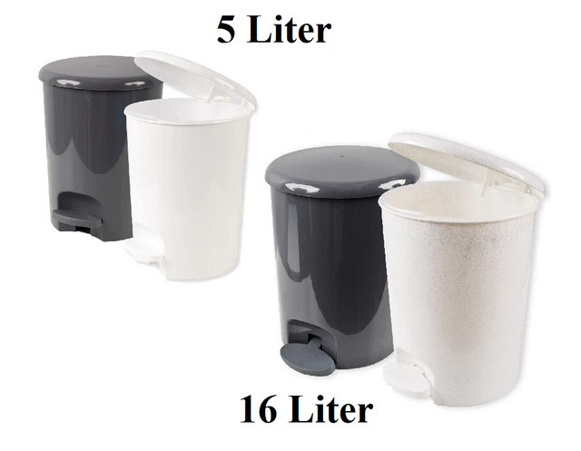 Mülleimer Treteimer Abfalleimer mit Deckel Müllsammler Eimer 5 Liter 16 Liter CT