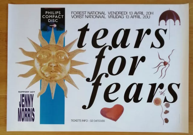 TEARS FOR FEARS original concert poster '90
