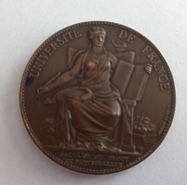Médaille Commémorative Bronze Université De Montpellier Institut De Botanique (1889-1959)