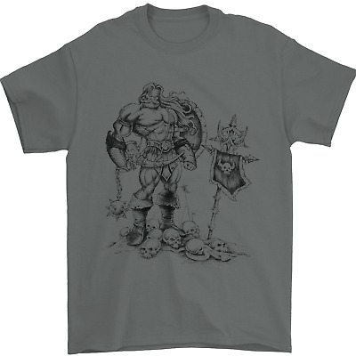 Viking Warior Skull Thor Odin Valhalla MMA Mens T-Shirt Cotton Gildan