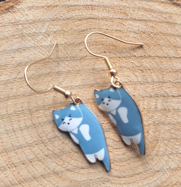 Boucles D'oreilles Pendantes Renard – Pompon – 1,6 X 1 Cm – Neuves