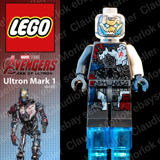 ⭐ LEGO Ultron Mark 1 Minifigure sh169 Marvel Avengers Super Heroes Mk1 Iron Man