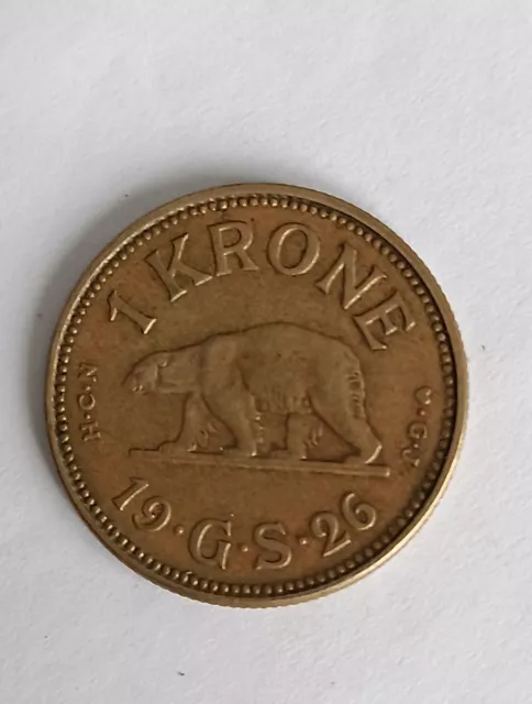 Rare 1 Krone 1926  Groenland