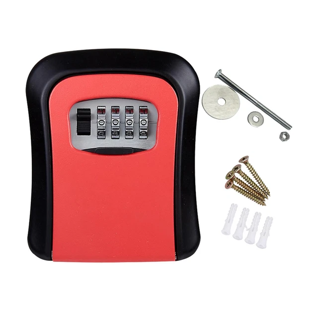 Key Lock Box Wall Mounted Combination Lockbox for Outdoor Garage Garden