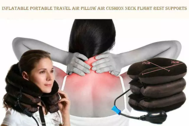 Coussin Air Gonflable Portable Cou Cervical Doux Repos Massage Voyage Oreiller