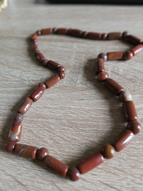 Collier Ancien En Pierre - Longueur 40 Cm - Occasion - État à Voir Photos