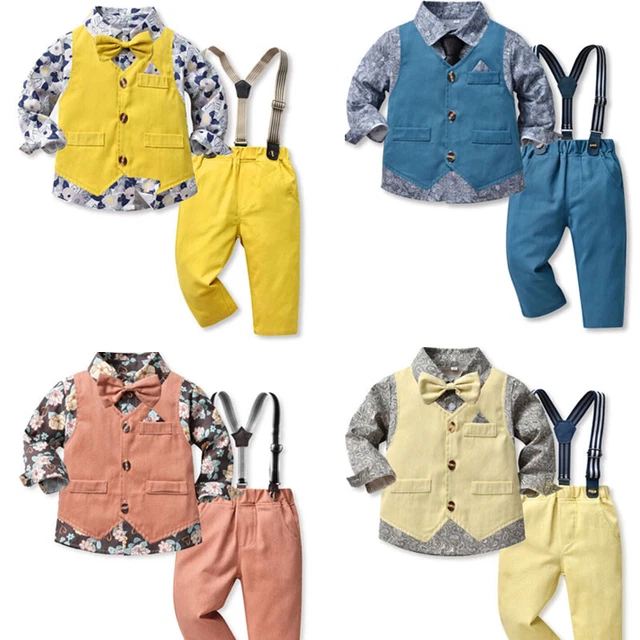 Boys Suits Wedding Formal Party Suit Kid Dress Shirt Vest Pants Gentleman Outfit