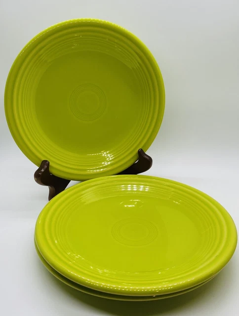 Lot of 3 Fiesta Dinnerware Homer Laughlin Replacement LEMON GRASS Saucers