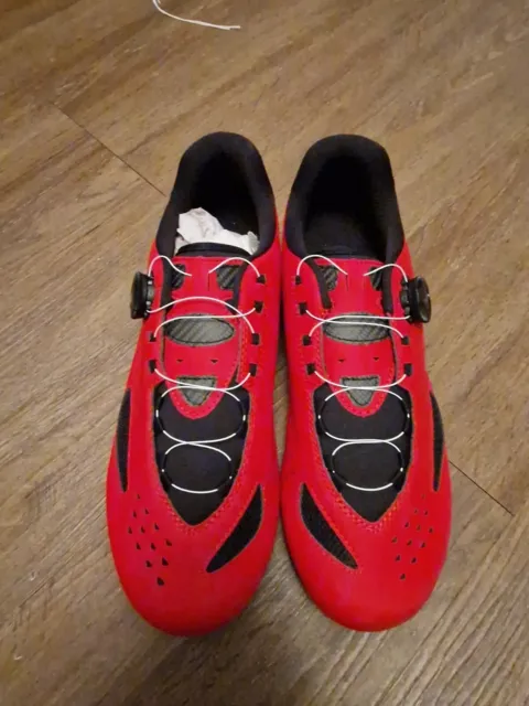 Lake CX219 Cycling Shoes Size EU 46.5 Standard Fit Carbon Road Shoe. Red
