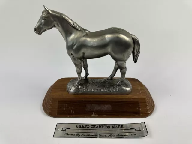 Vintage Grand Champion Mare American Quarter Horse Assn Trophy Statue 1981 Idaho