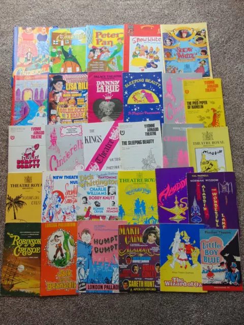 Large Mixed Job Lot Pantomime theatre programmes (regional theatre, 40 items)