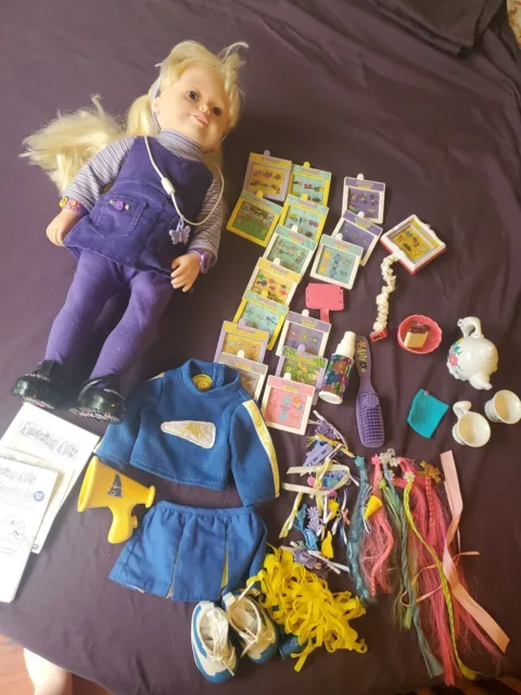 Amazing Ally Vinyl Doll Untested, Cheerleading Outfit, Story Cards, Tea Party