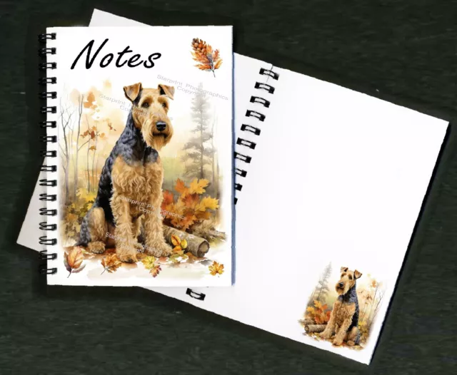 Airedale Terrier Dog Notebook/Notepad + small image on every page by Starprint