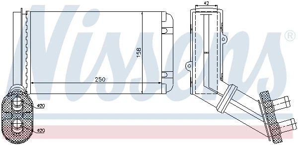 Scambiatore di calore riscaldamento interni Nissens 73972 per Ford Galaxy MK I VAN 95-06