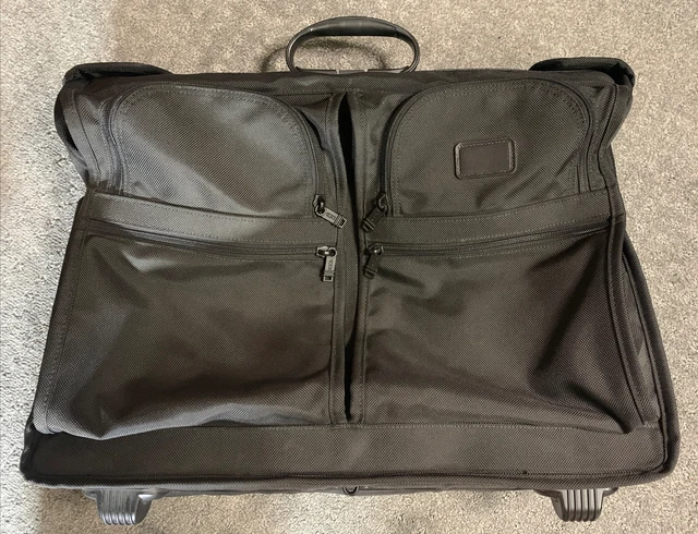 Tumi Alpha Wheeled Garment Bag Luggage Trolley Black W/ Orig. Hook / Laundry Bag