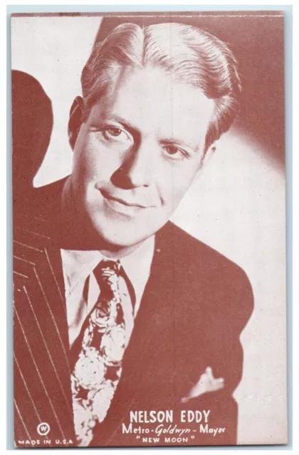 Nelson Eddy Actor Singer Mutoscope New Moon Studio Portrait Vintage Postcard