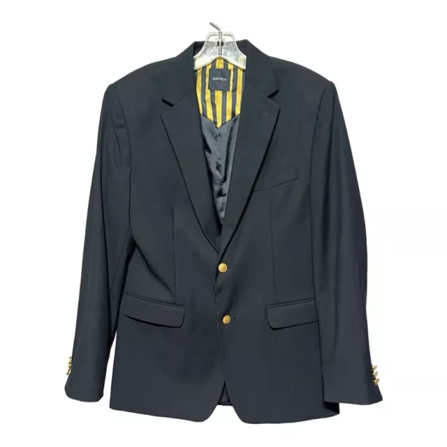 NAUTICA DRESS BLUES Blazer Navy Gold Button Single Breasted School Boy ...