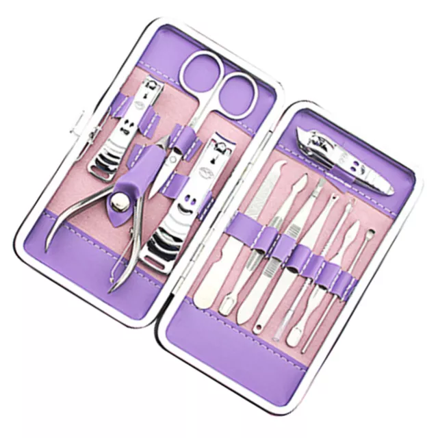 12 Pcs Coupe-cuticules Lime À Ongles Outil Kit Manucure Pédicure Positionner