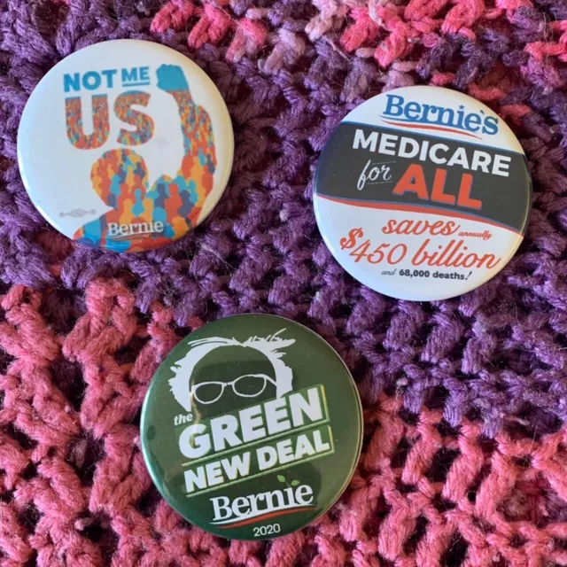 Bernie sanders candidate Democrat Pin Button Presidential Political Accessory