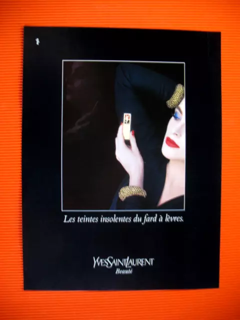 Publicite De Presse Yves Saint Laurent Rouge A Levres Teintes Insolentes Ad 1985