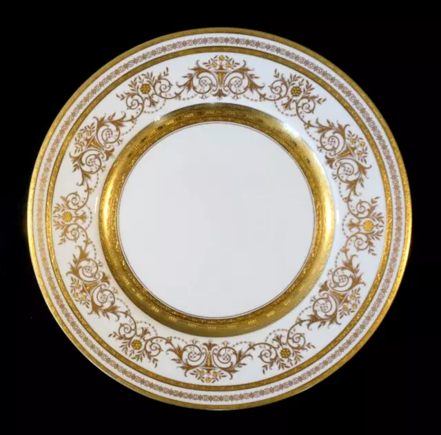 Stunning Minton Gold Encrusted Dinner Plate