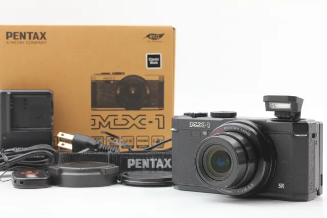 [Near MINT++ in Box] PENTAX MX-1 12.0MP Digital Camera - Black From JAPAN