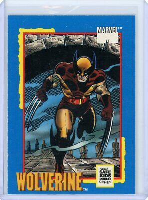 1991 Impel Marvel Trading Card Treats Safe Kids Campaign Card - Wolverine