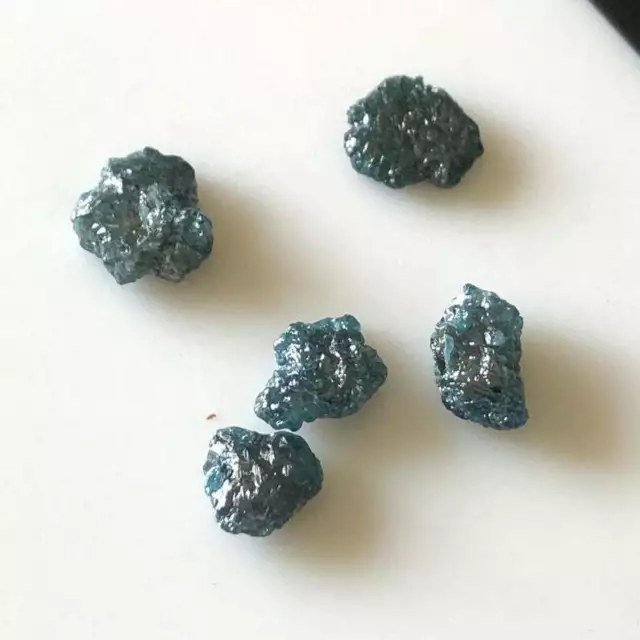 10 Pcs Huge 8mm To 10mm Blue Flat Rough Raw Diamond Loose, Natural Rough Diamond