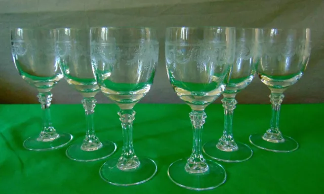 6 Verres A Vin Blanc Cristal D Arques Grave Modele Saint Remy