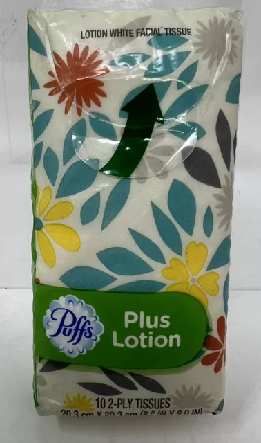 Puffs Plus Lotion Facial Tissues, 4 To-Go Packs, 10 tissues per