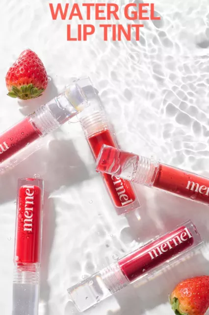 mernel water gel lip tint 05 Lychee Plum Red 3.6 gr